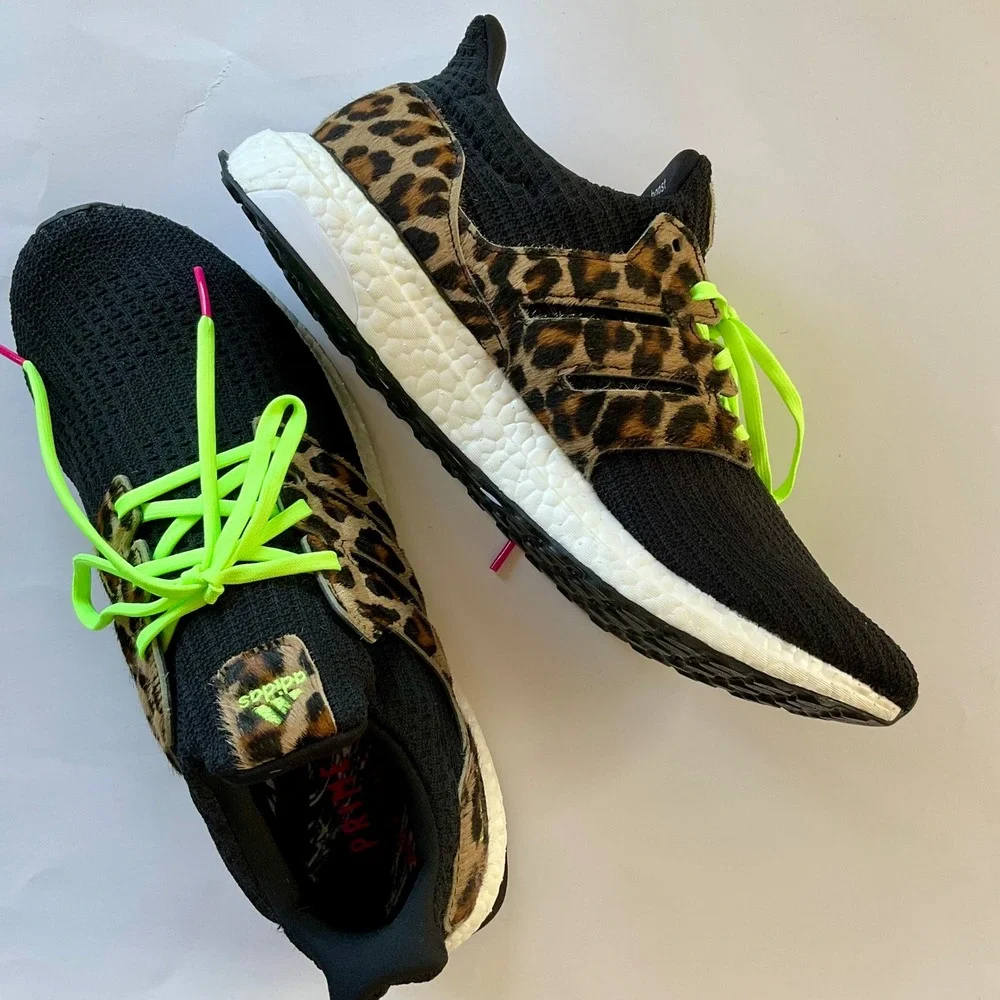 Adidas Ultraboost DNA Leopard Neon Pony Hair Shoes FZ2731 Men10.5 Women 11.5 NIB
